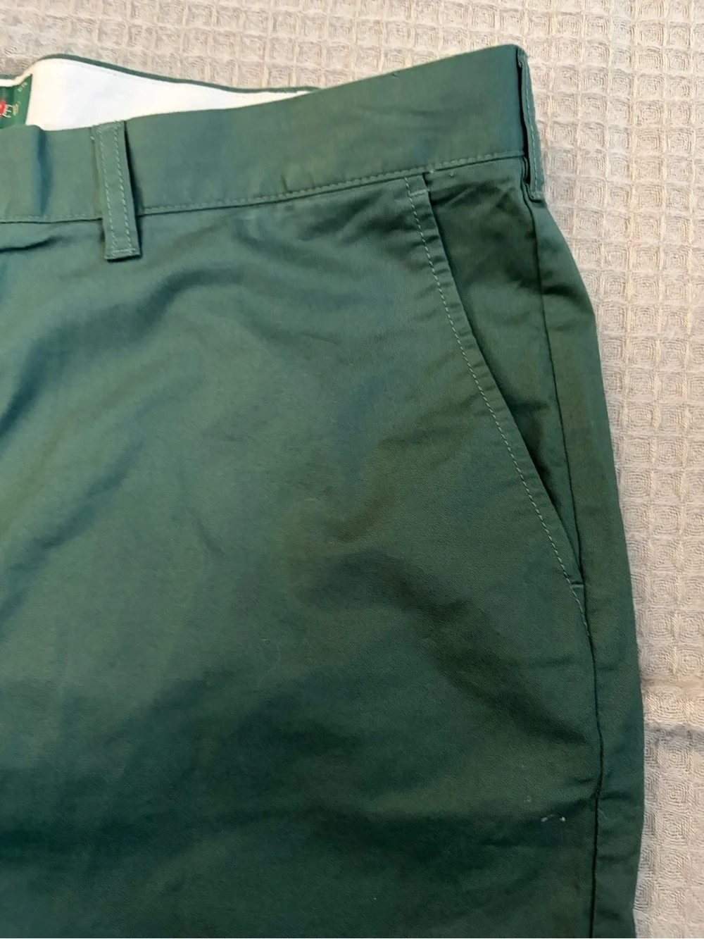 J. Crew Green Flat-Front Men's Chino Shorts